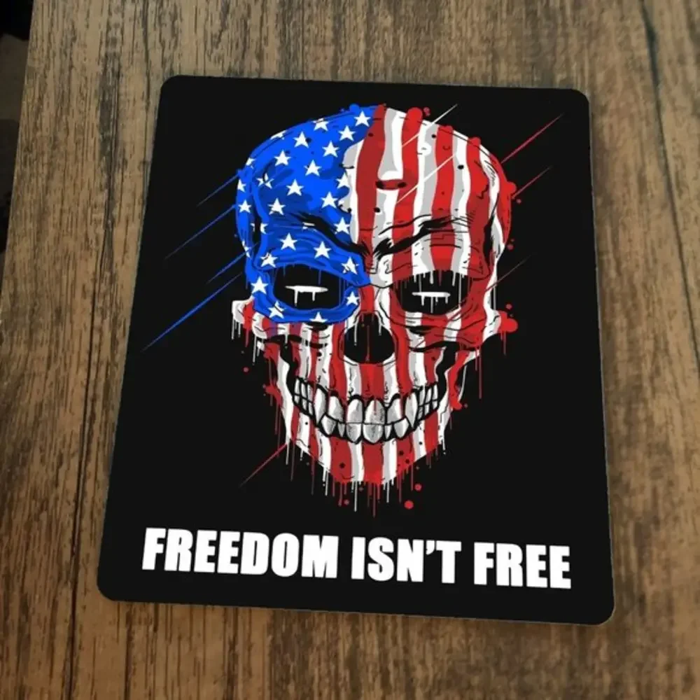Freedom Isnt Free Mouse Pad American‎ Skull